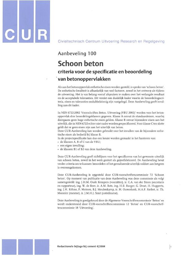 Voorbeelden van CUR-Aanbevelingen, CUR-aanbeveling 100 Voorbeelden van CUR-Aanbevelingen, CUR-aanbeveling 100