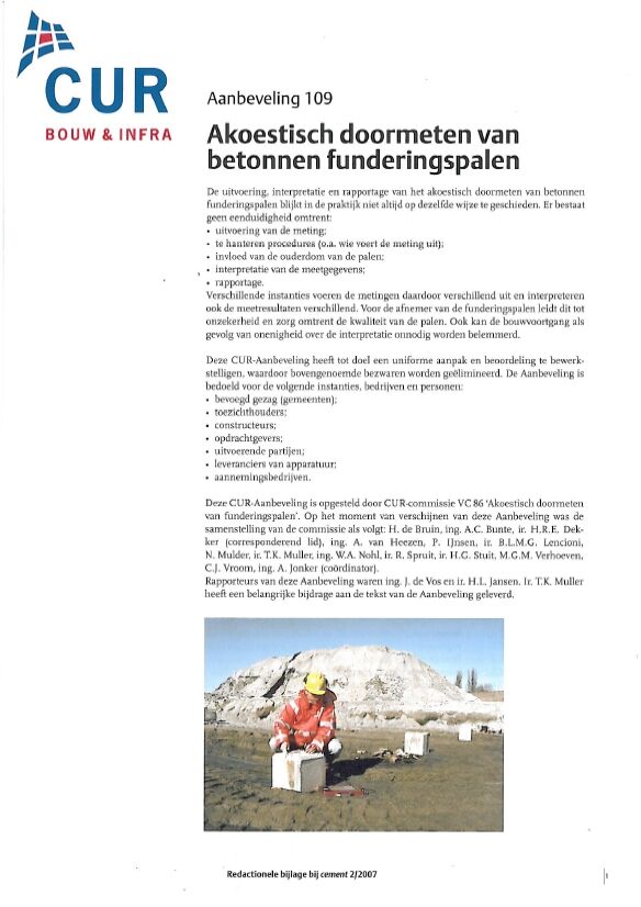 CUR-aanbeveling 109 CUR-aanbeveling 109